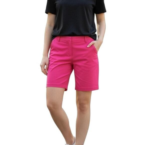 Lady Hagen Pants - Lady Hagen Women's Golf Shorts Sz 10 Pink Barbiecore High Rise Chino Stretch 6"